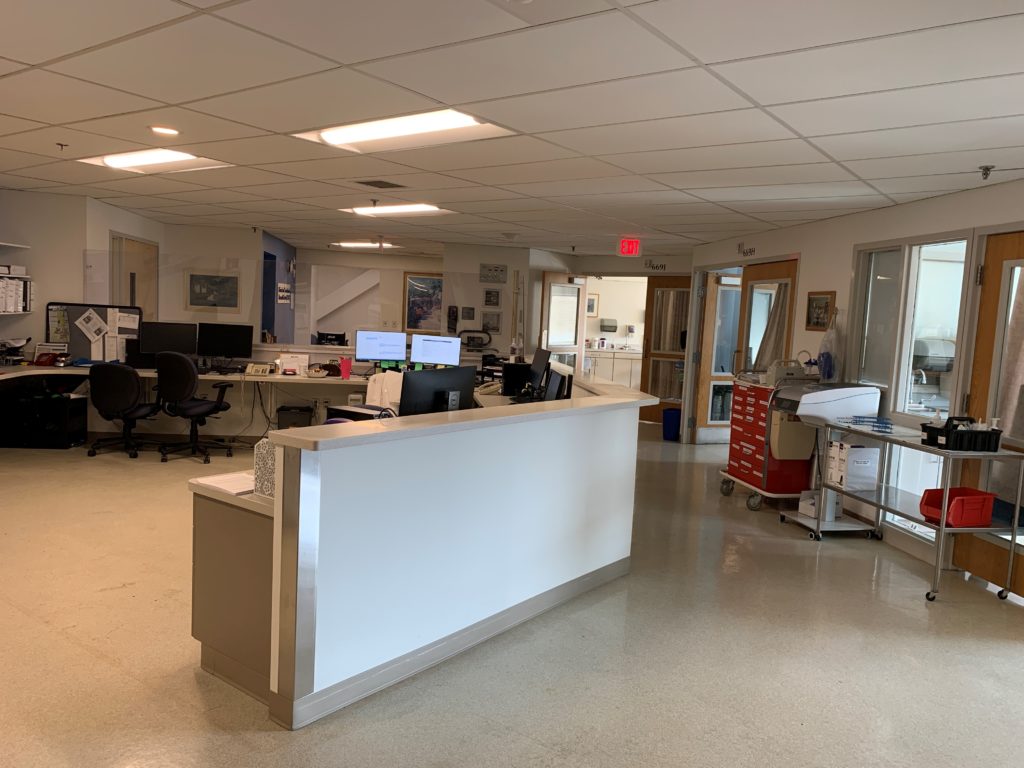 CTRC desk and patient rooms